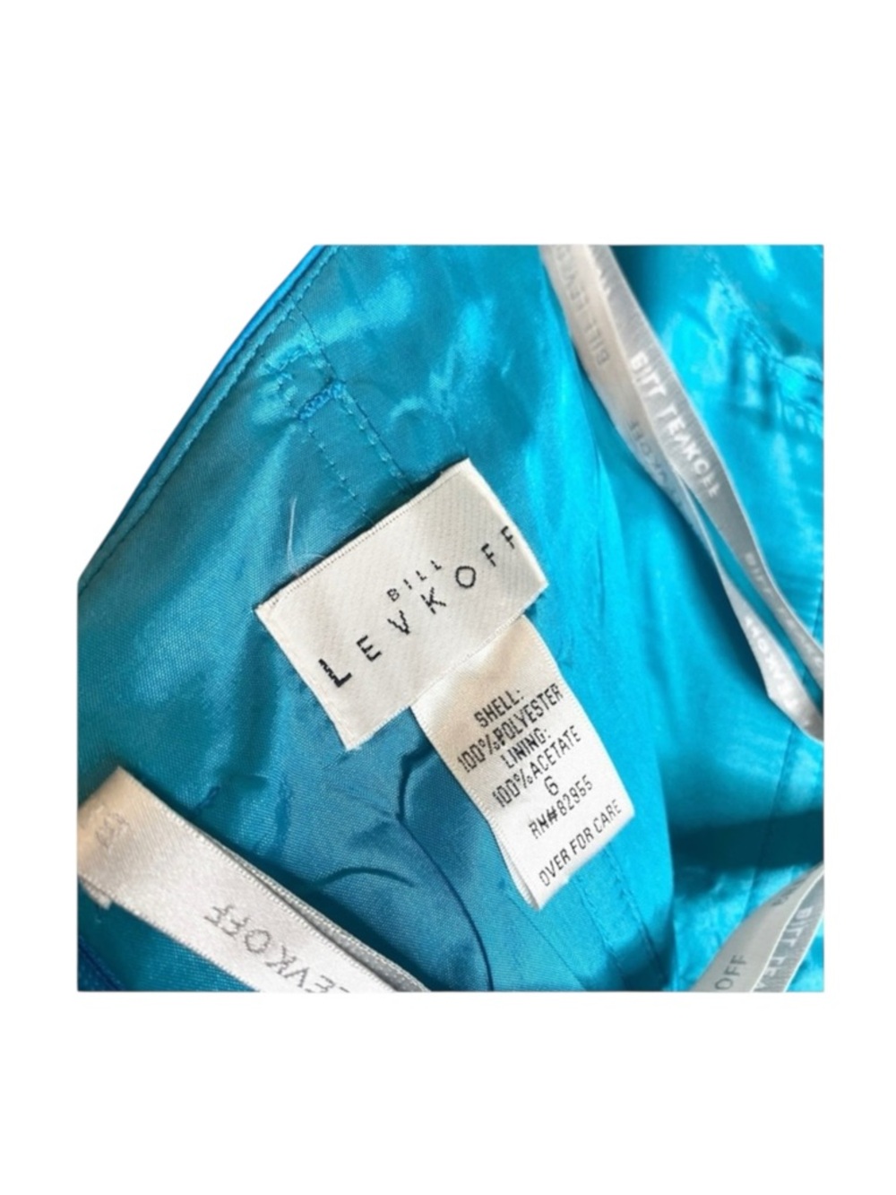 Bill Levkoff ᪥ Sateen Strapless Formal Cocktail Mini Dress ᪥ Aegean Blue ᪥ 6 - Picture 13 of 16